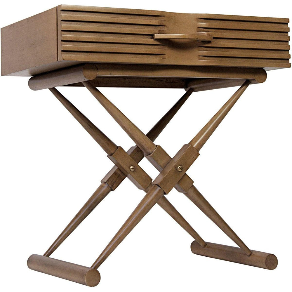 Noir Furniture Zanta Side Table, Saddle Brown-Noir Furniture-Blue Hand Home