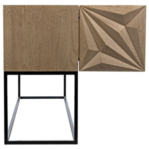 Noir Furniture Zurich Console, Bleached Walnut with Metal-Noir Furniture-Blue Hand Home