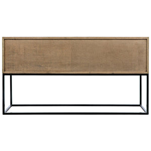 Noir Furniture Zurich Console, Bleached Walnut with Metal-Noir Furniture-Blue Hand Home